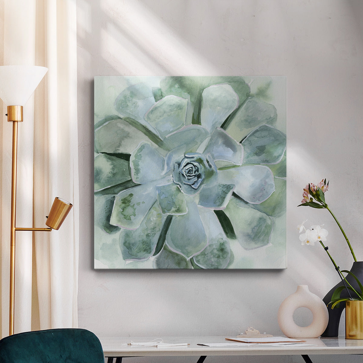 Verdant Succulent III-Premium Gallery Wrapped Canvas - Ready to Hang