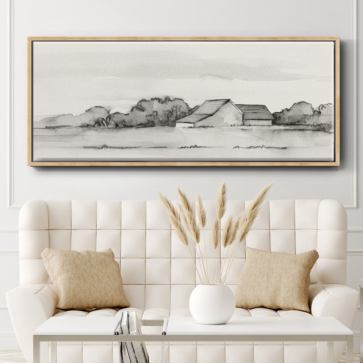 Wyeth Barn II - Floater Framed Canvas Print