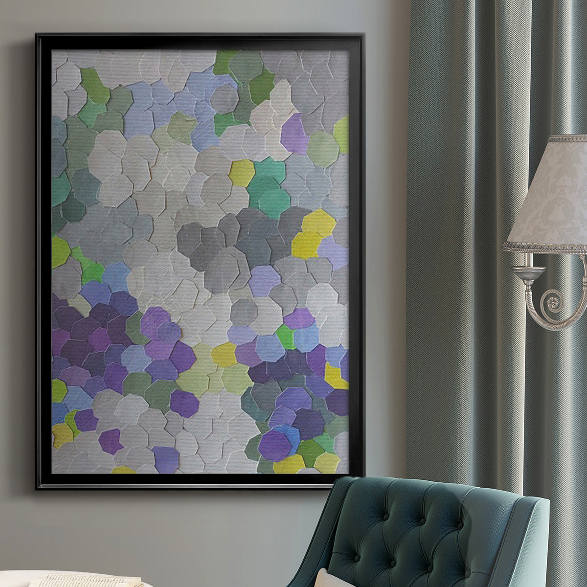 A Garden in Provence - Modern Framed Canvas Print