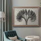 Vintage botanical plant study photograph by Karl Blossfeldt in an ornate traditional silver frame displayed in a neutral interior setting.