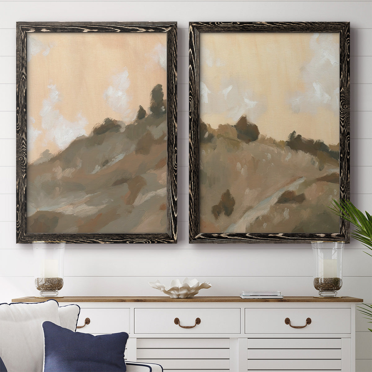 Hillside Walking Path III - Premium Framed Canvas 2 Piece Set - Ready to Hang