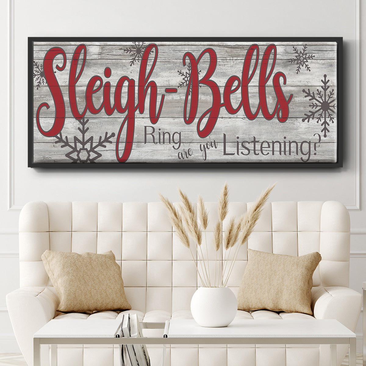 Sleigh Bells - Floater Framed Canvas Print