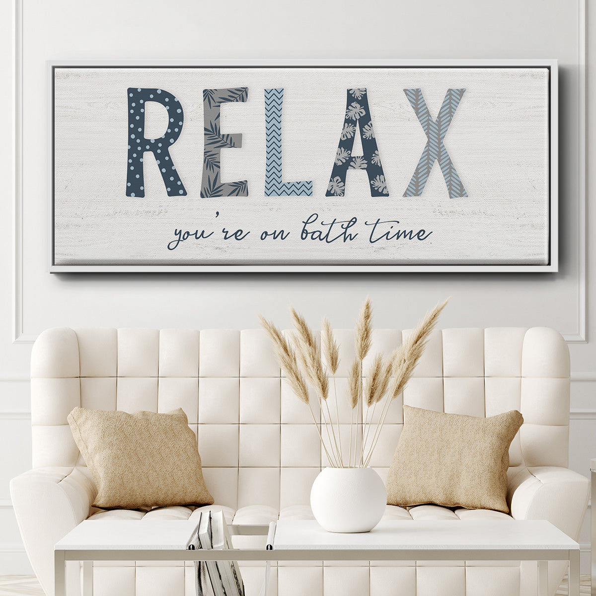 Relax - Floater Framed Canvas Print