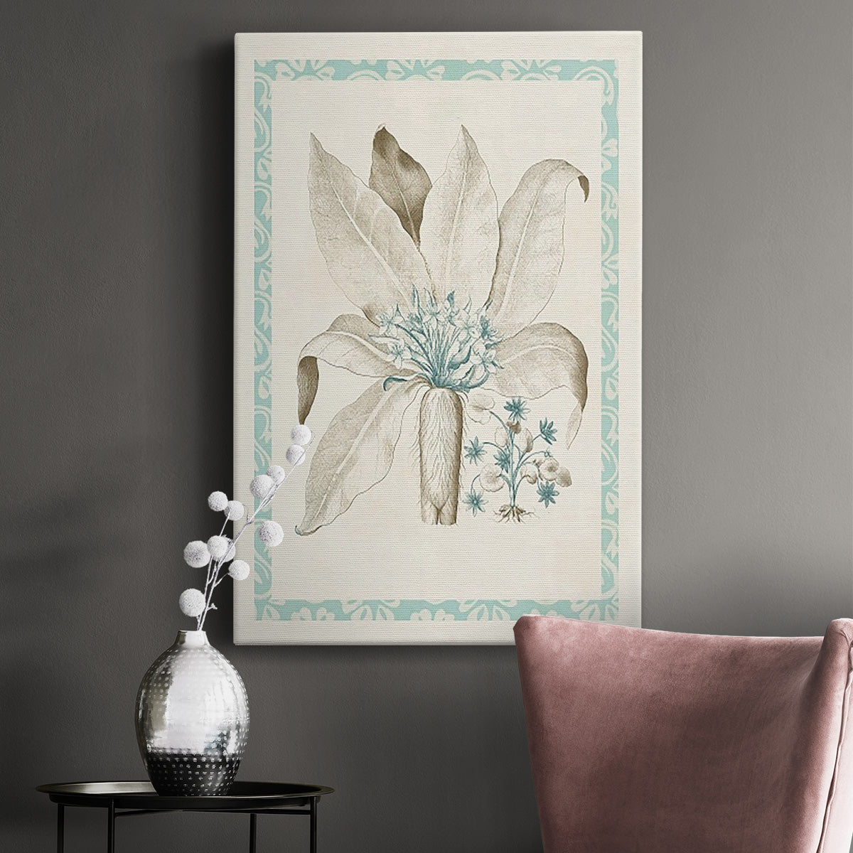 Willow Blue Besler V Premium Gallery Wrapped Canvas - Ready to Hang