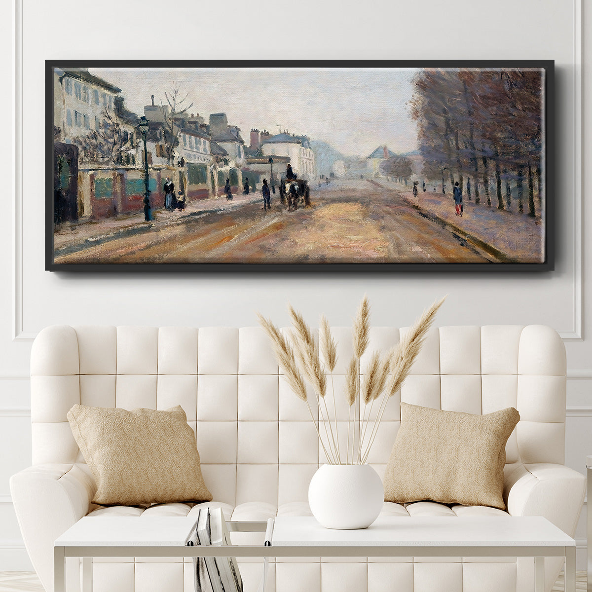 The Boulevard of Heloise in Argenteuil, 1872 - Floater Framed Canvas Print