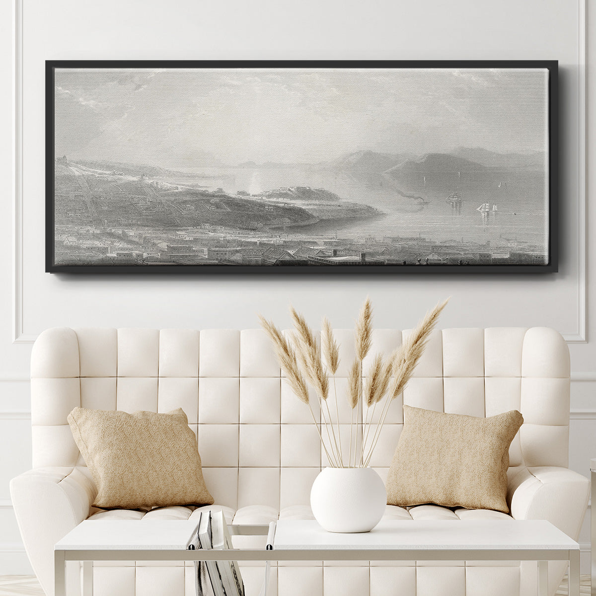 Golden Gate - Floater Framed Canvas Print