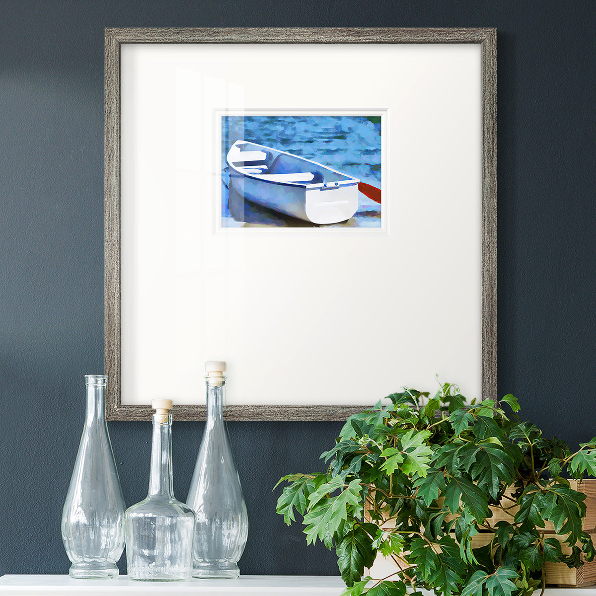 Colorful Rowboat II Premium Framed Print Double Matboard