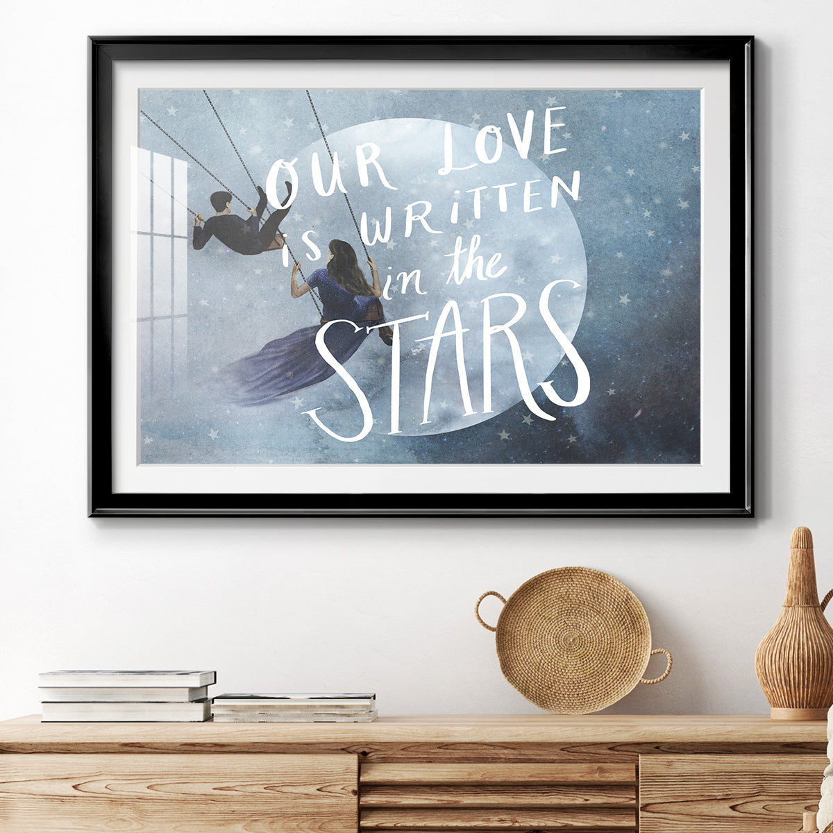 Celestial Love Collection A - Modern Framed Art Print