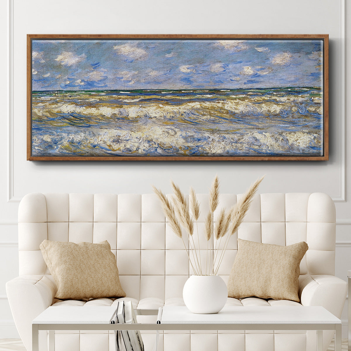 Rough Sea, 1881 - Floater Framed Canvas Print