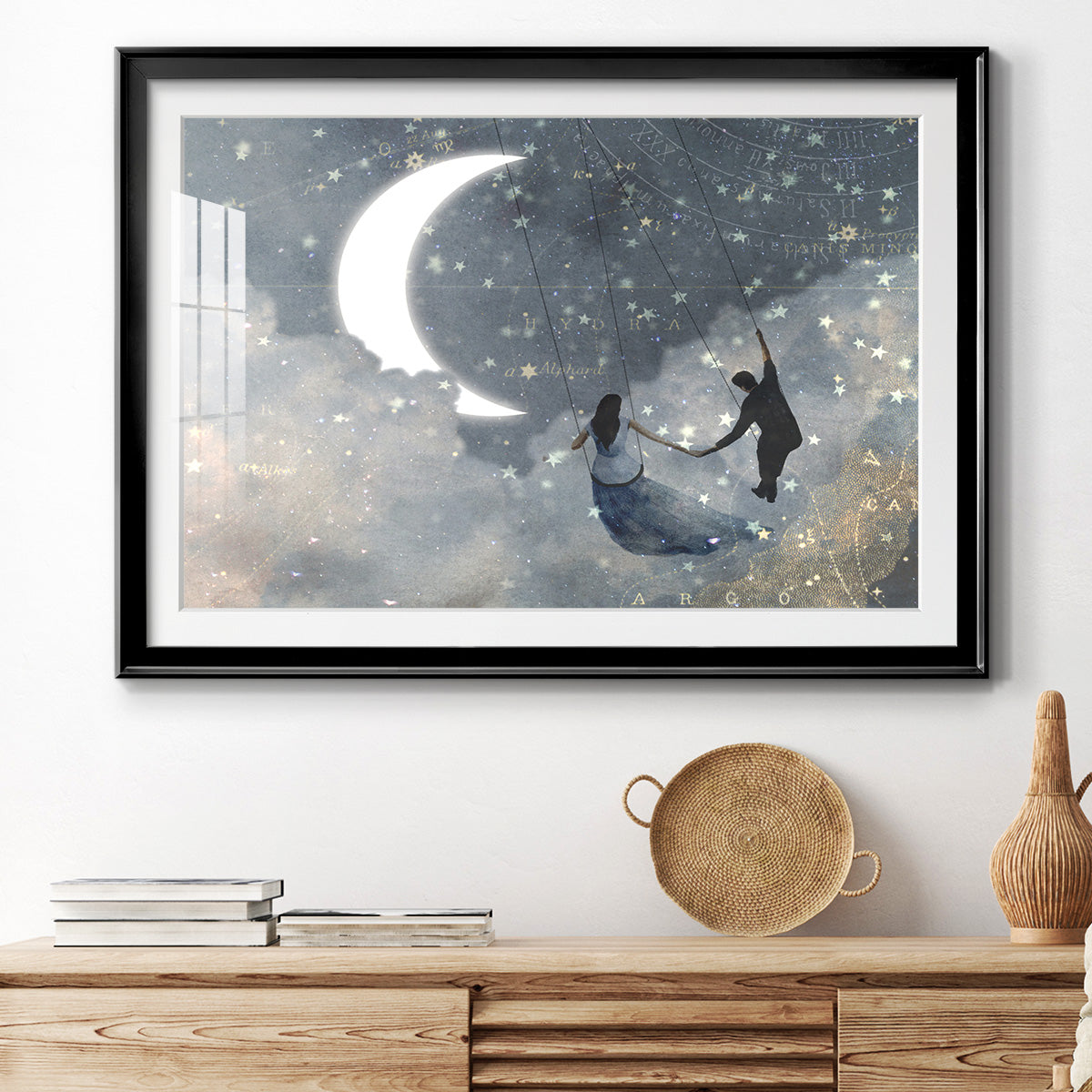 Celestial Love I - Modern Framed Art Print