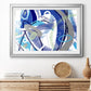 Blue Flow - Modern Framed Art Print