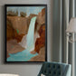 Turquoise Falls II - Modern Framed Canvas Print