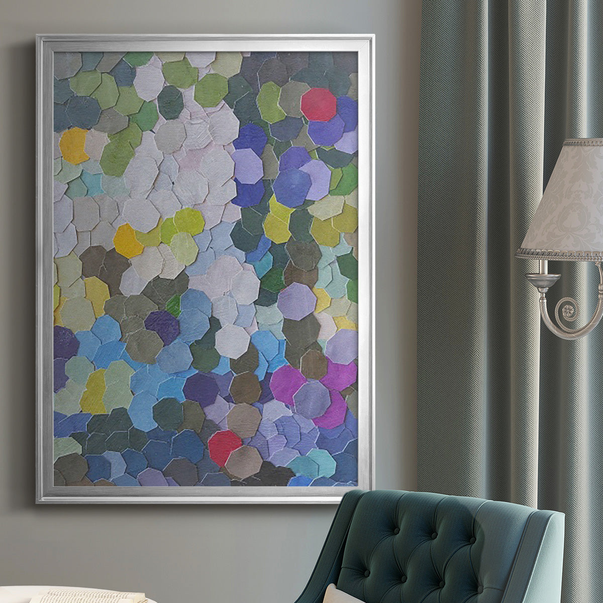 Doris Duke Garden - Modern Framed Canvas Print