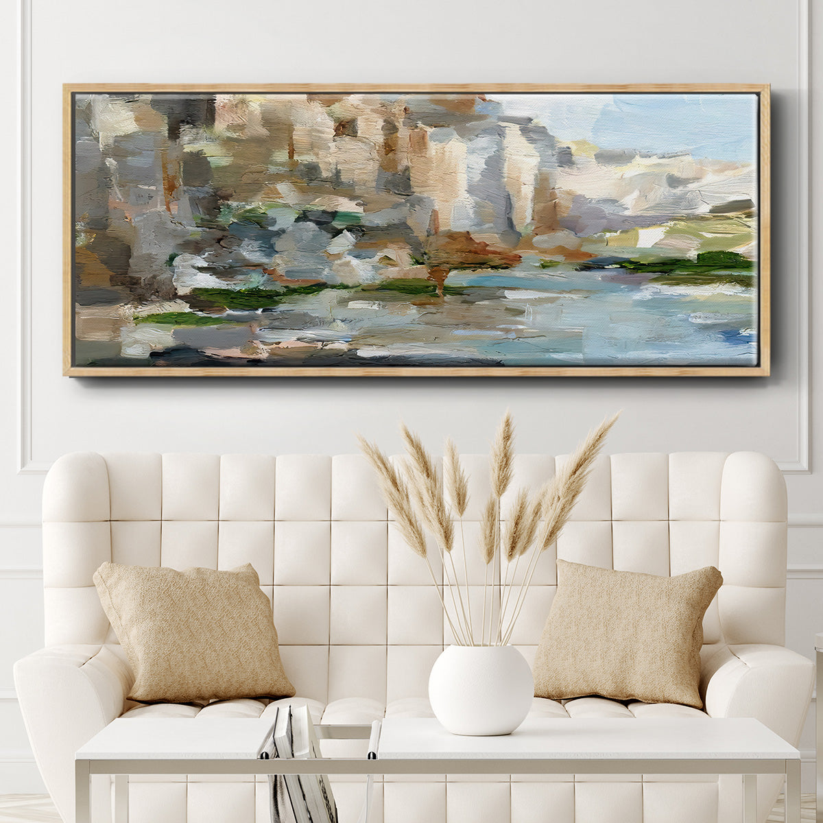 Western Cliffs I - Floater Framed Canvas Print