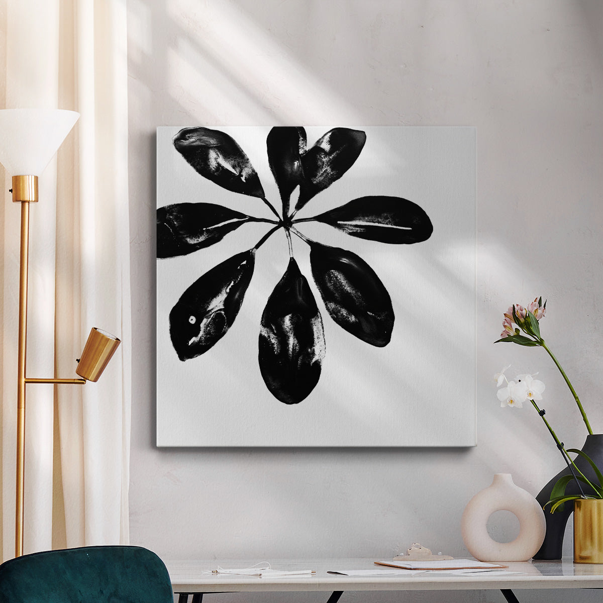Monochrome Tropic VI - Canvas Art Print