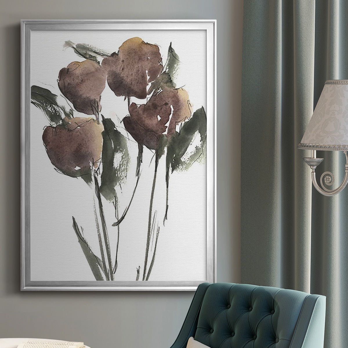 Growing Wild II - Modern Framed Canvas Print