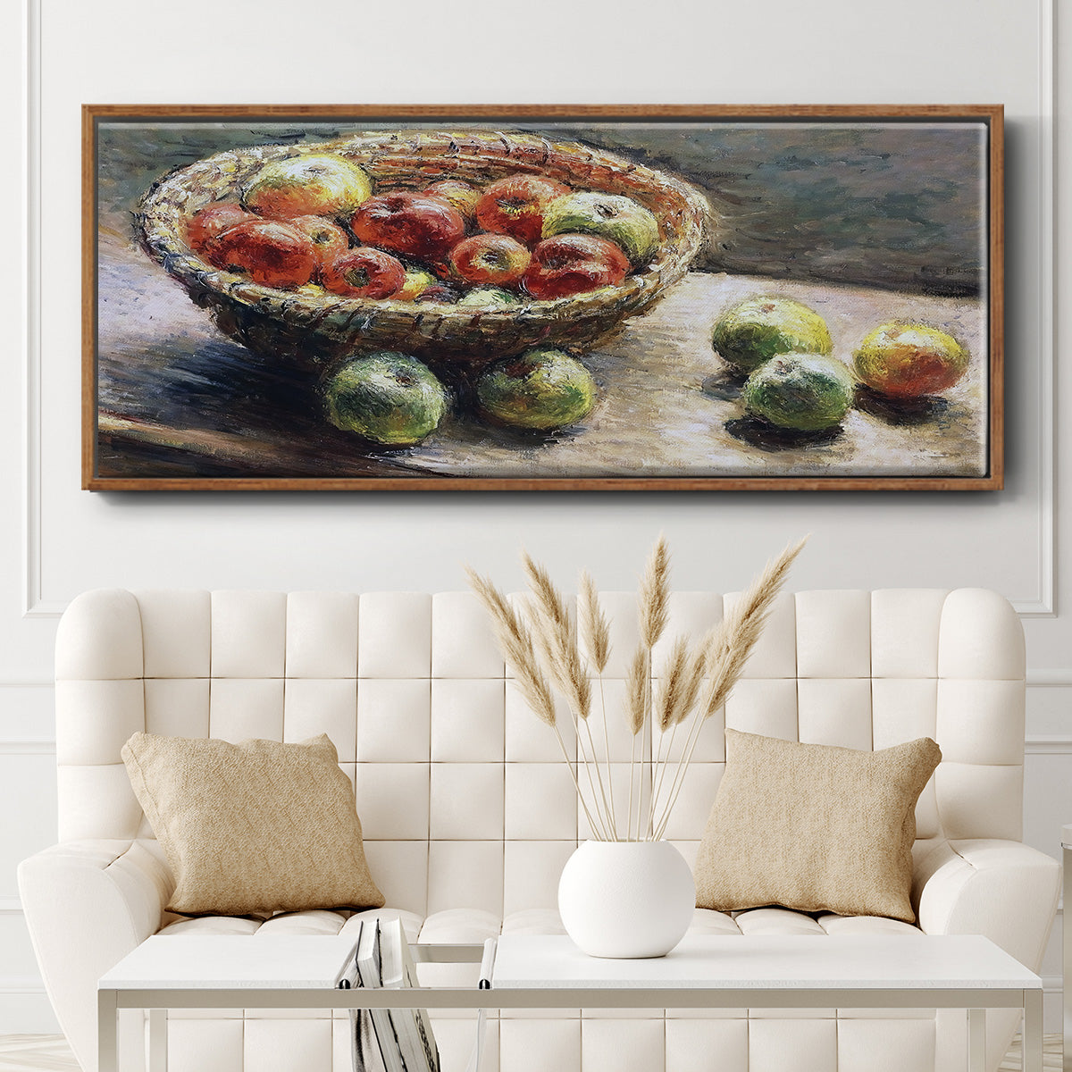 The Plate with Apples, 1880 - Floater Framed Canvas Print