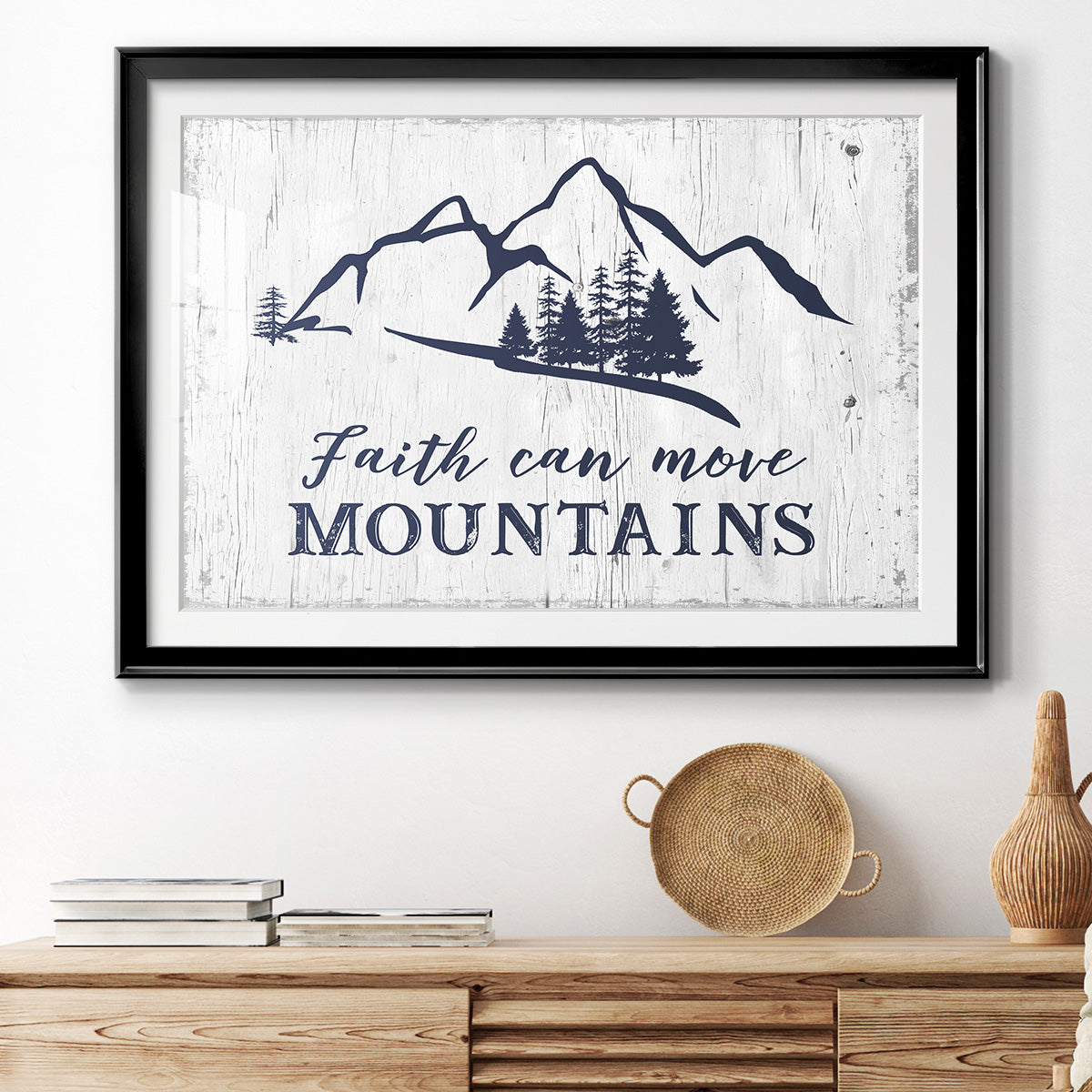 Move Mountains - Modern Framed Art Print
