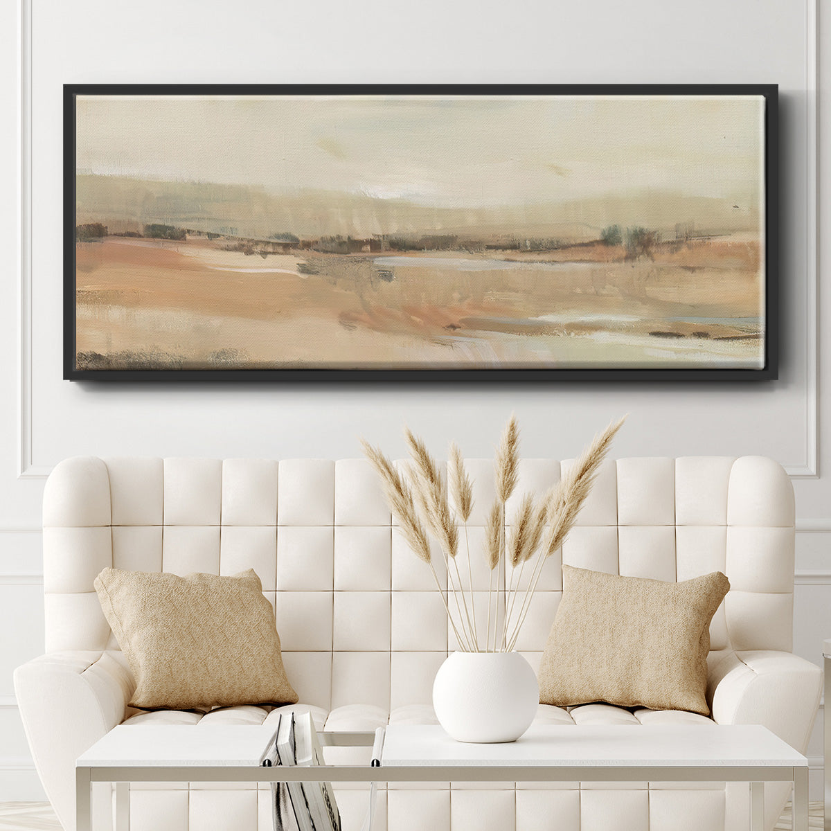 Earth Tone Landscape I - Floater Framed Canvas Print