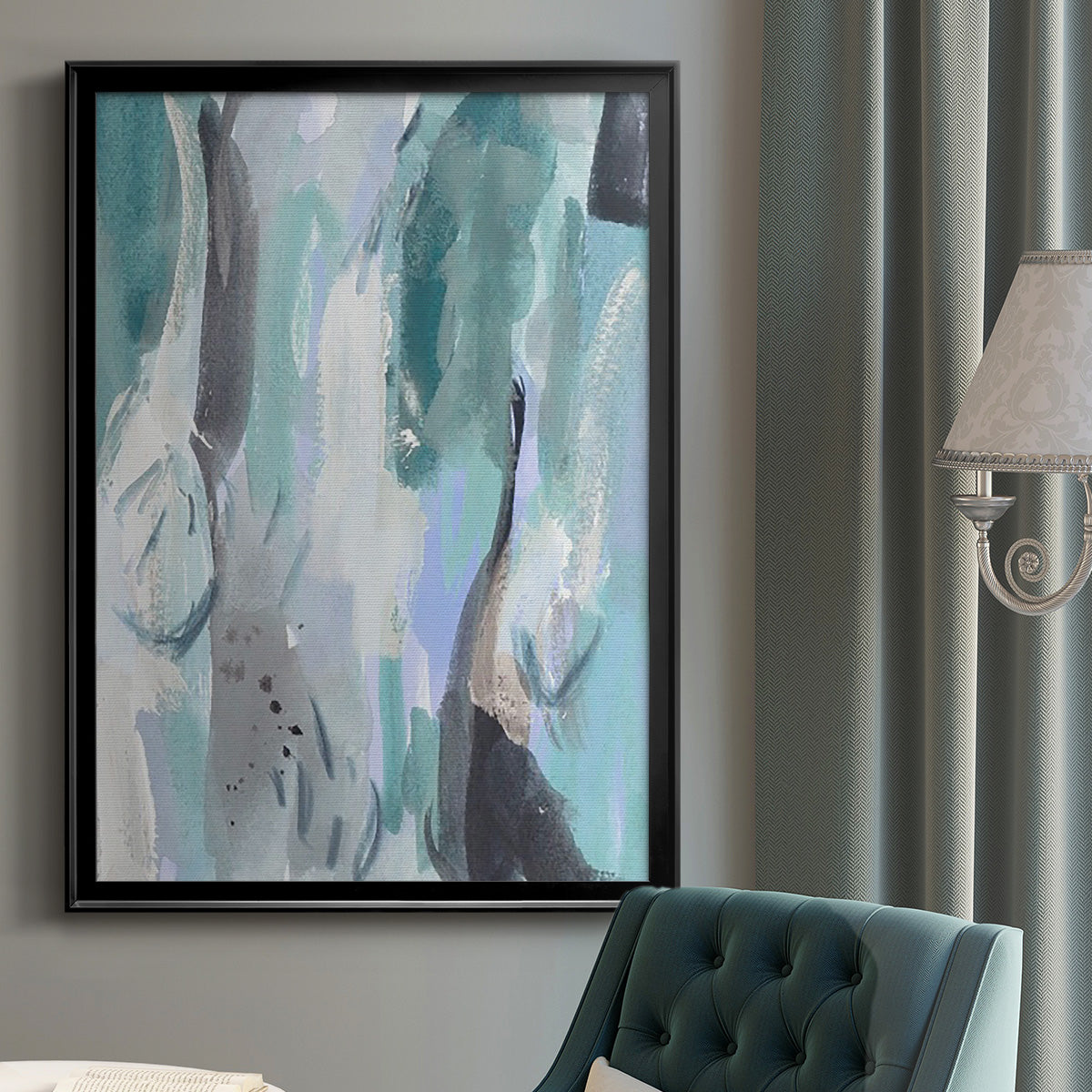 Ocean Crush I - Modern Framed Canvas Print