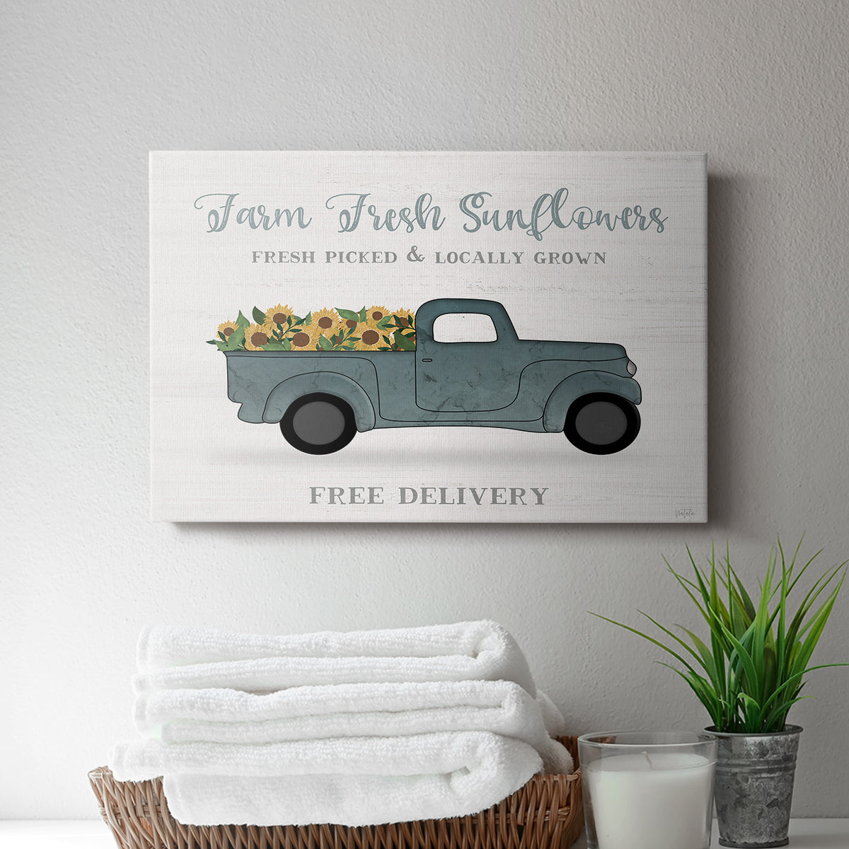 Farmers Market Truck - Canvas Art Print