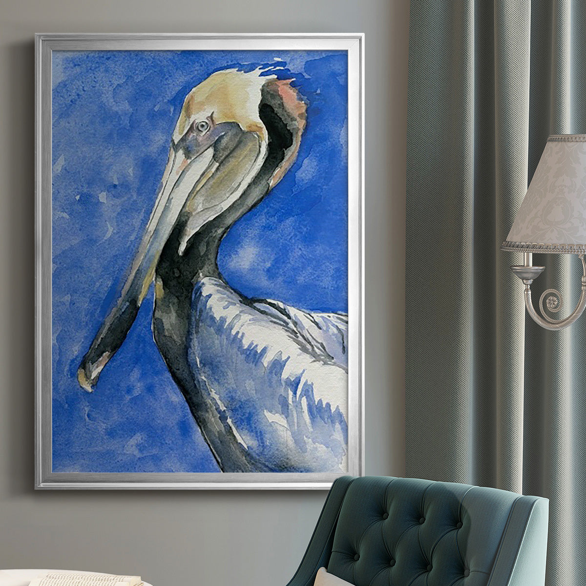 Pelican Pool II - Modern Framed Canvas Print