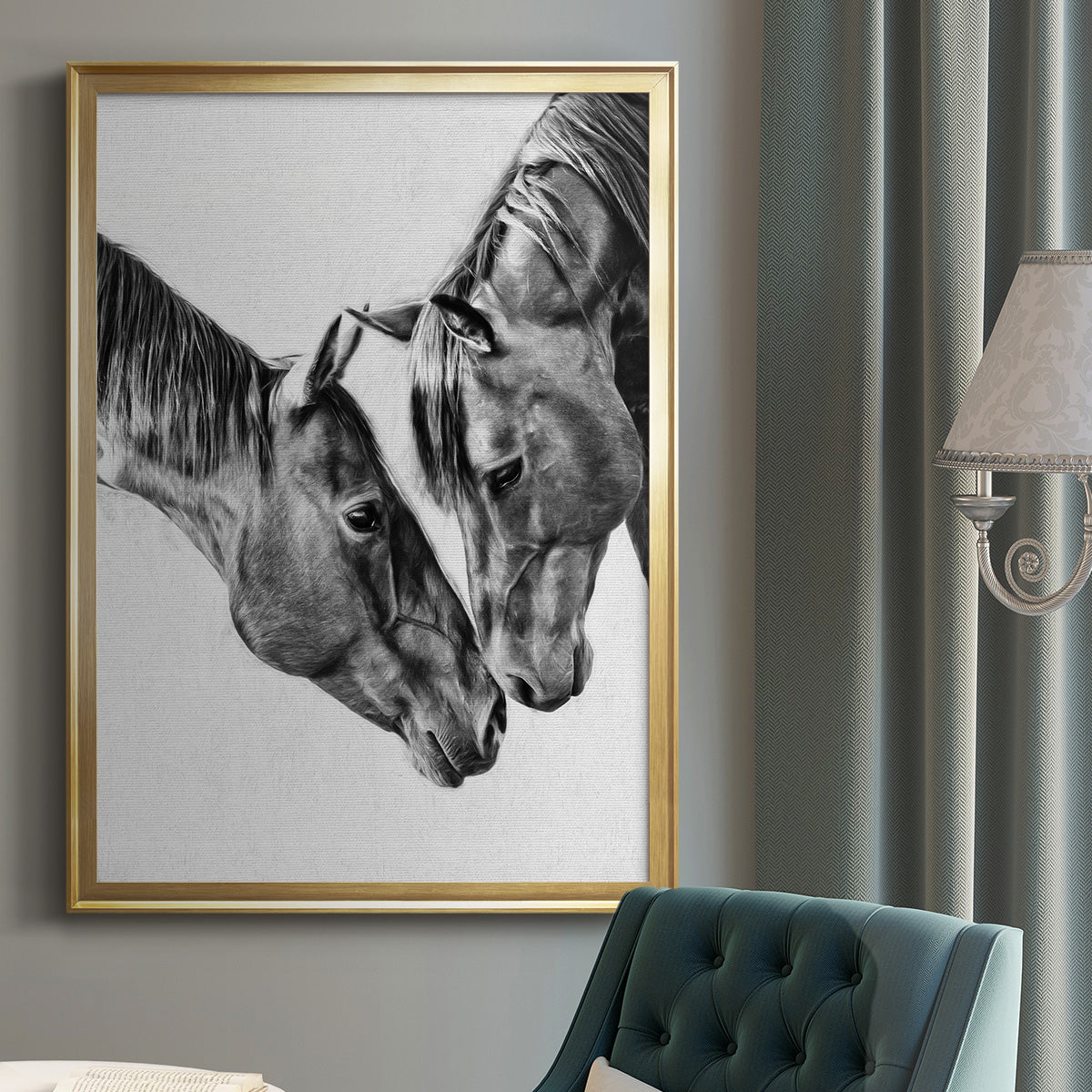 Equine Portrait VI - Modern Framed Canvas Print