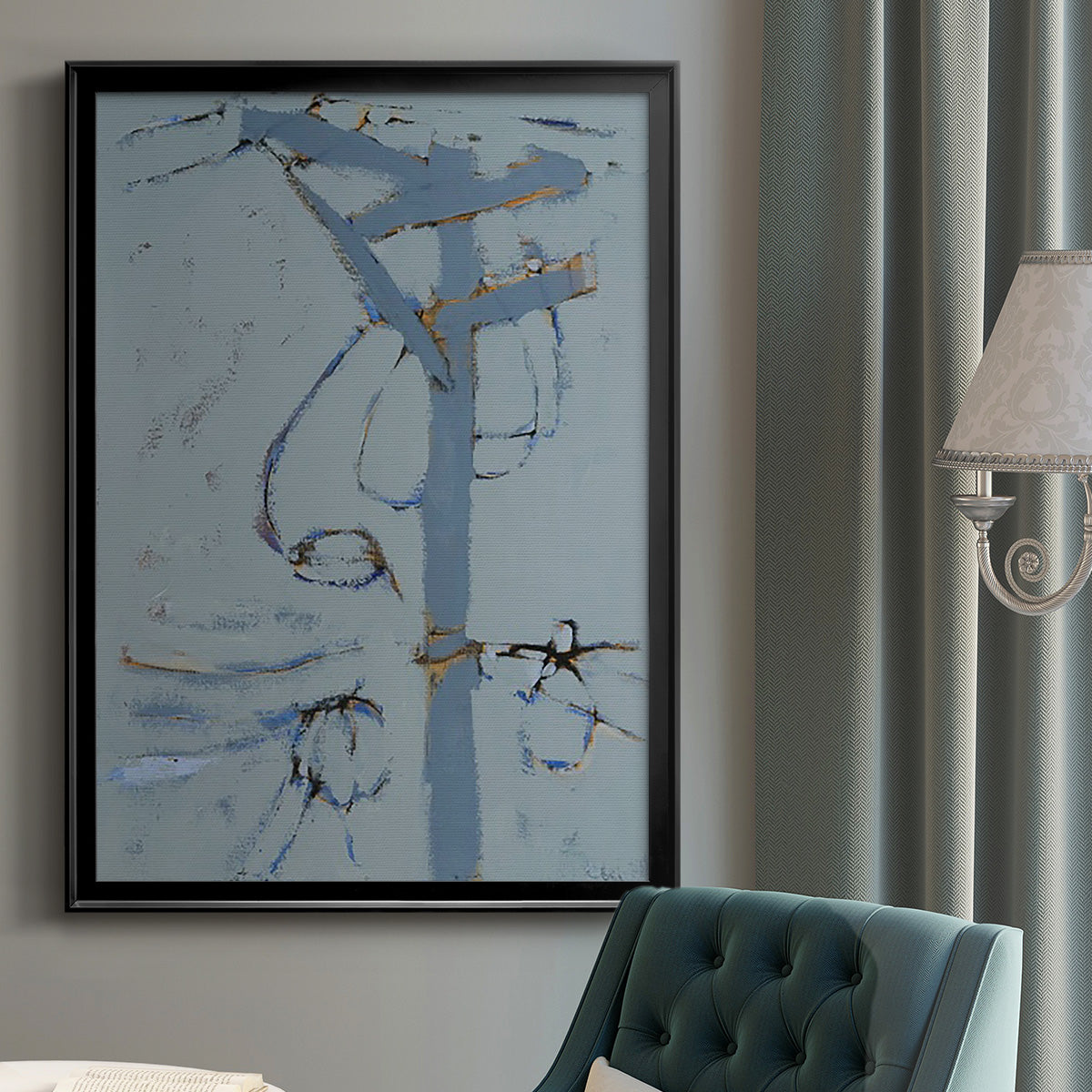 Wires VI - Modern Framed Canvas Print