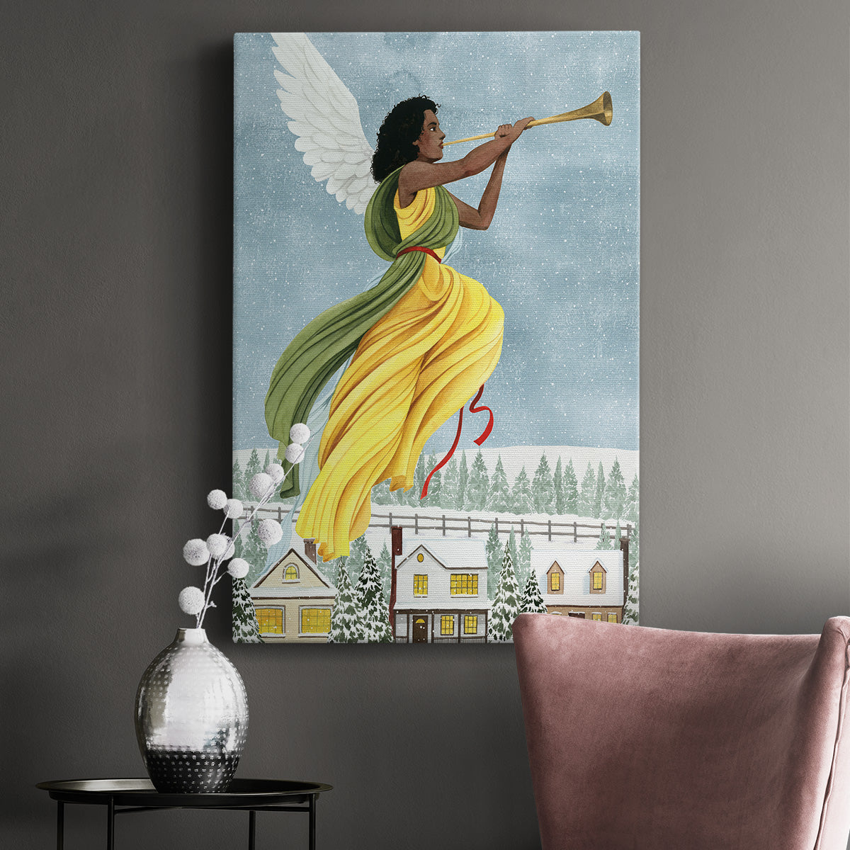 Christmas Angel I Premium Gallery Wrapped Canvas - Ready to Hang