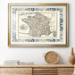 Bordered Map of France - Modern Framed Art Print