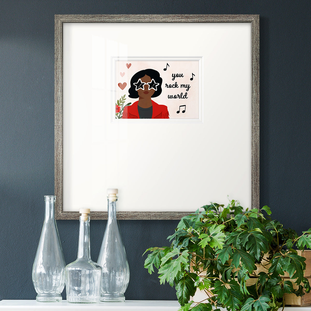 Darling Valentine Collection A - Double Matboard Framed Print