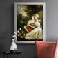 Classical portrait of the Frankland sisters by John Hoppner in an ornate weathered white frame displayed in a dark-toned interior setting.