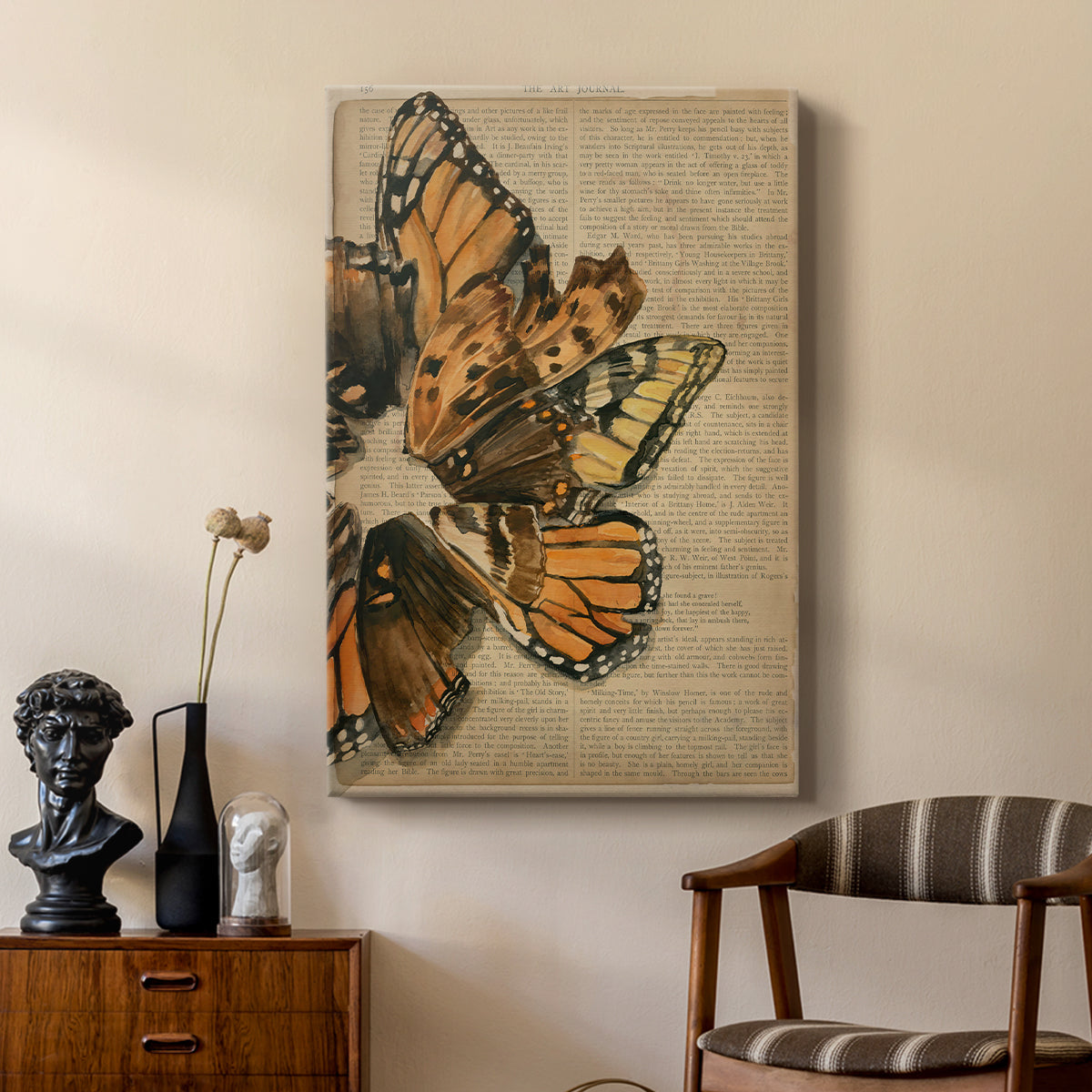 Winged Wreath I - Canvas Art Print