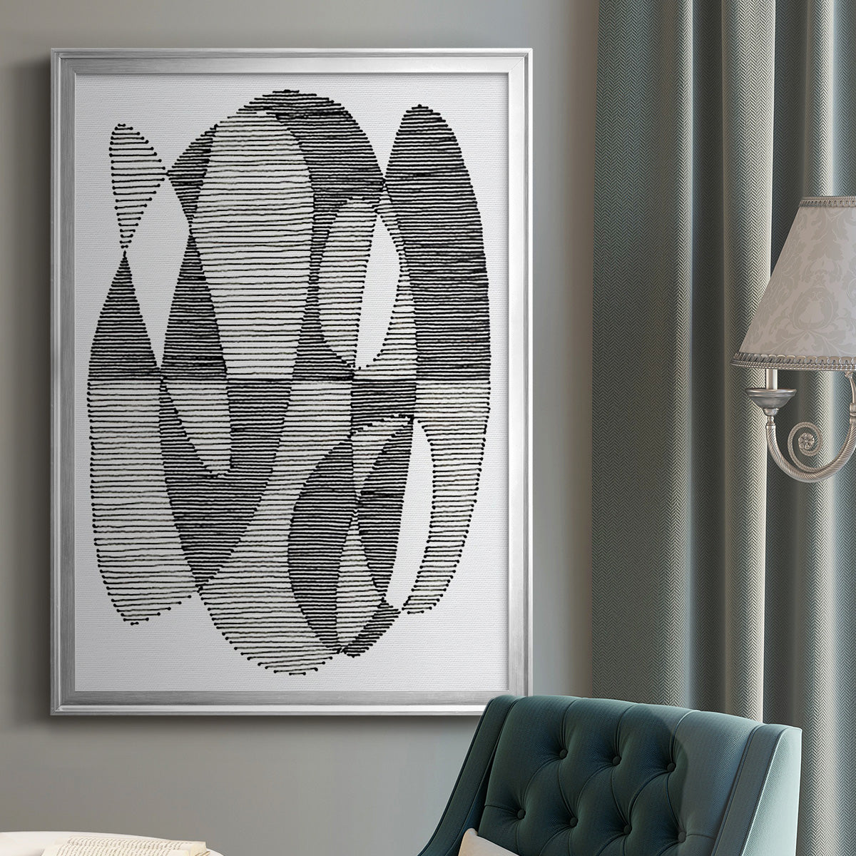 Opposite Day II - Modern Framed Canvas Print