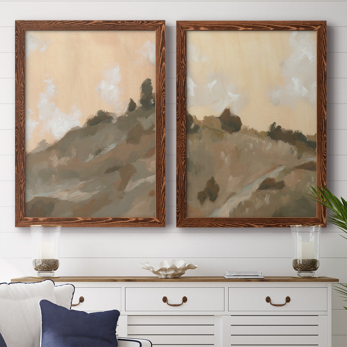 Hillside Walking Path III - Premium Framed Canvas 2 Piece Set - Ready to Hang