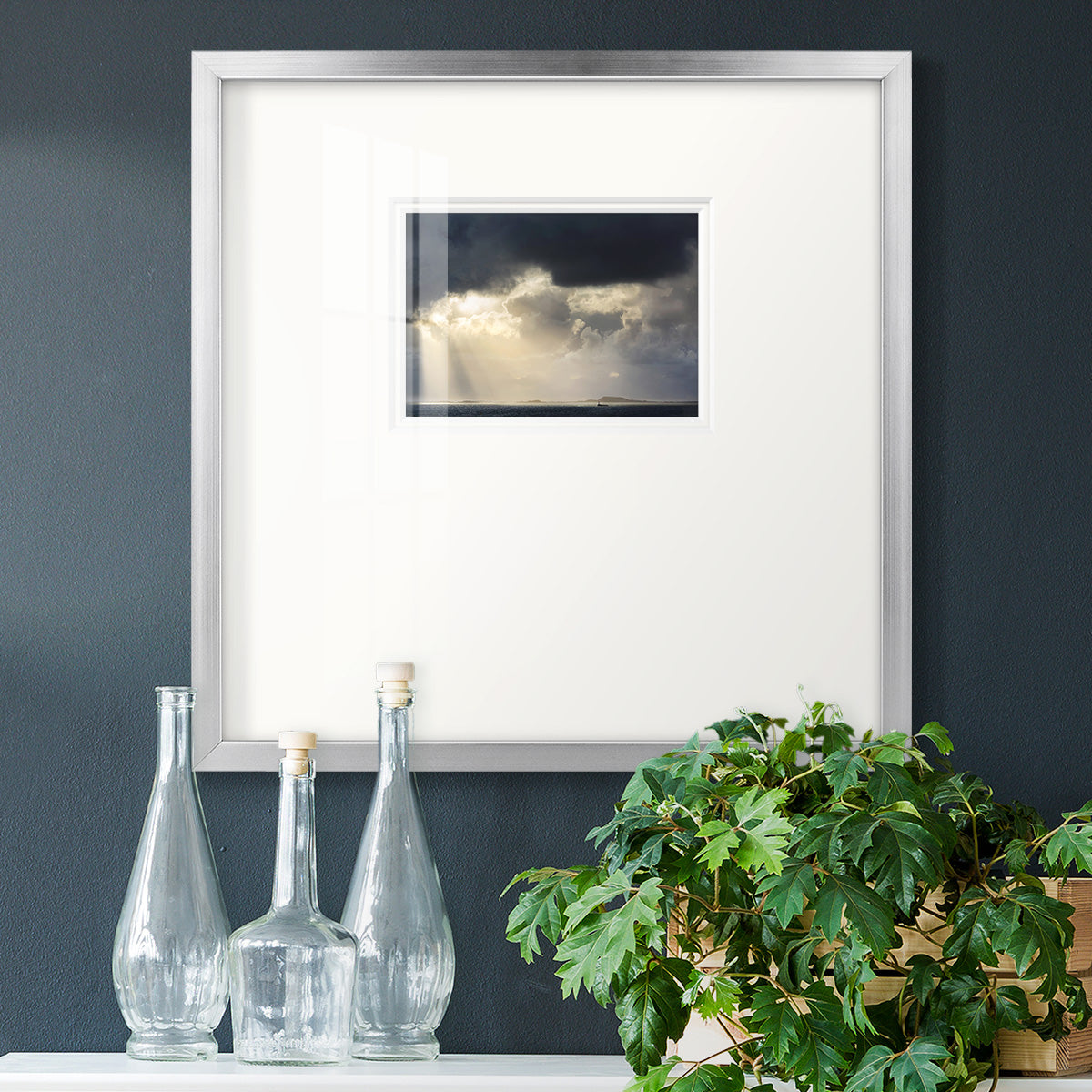 Rays of Light- Premium Framed Print Double Matboard