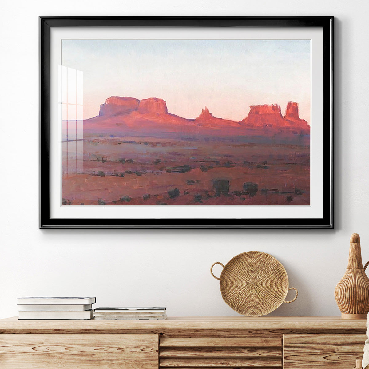 Red Rocks at Dusk II - Modern Framed Art Print