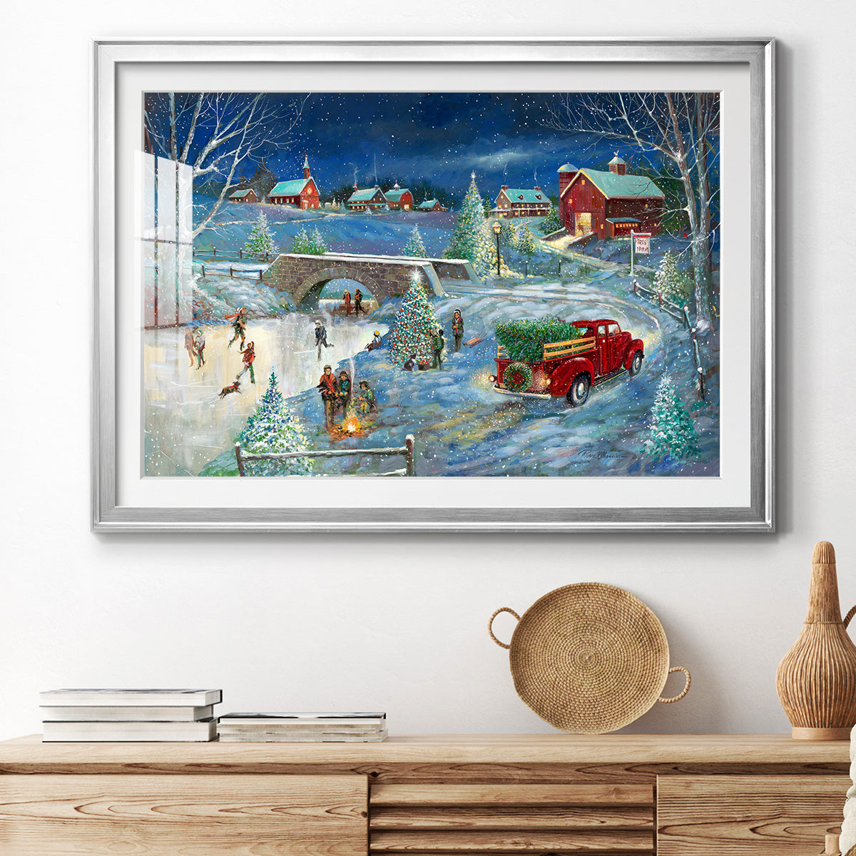 Warm Holiday Memories Premium Framed Print - Ready to Hang