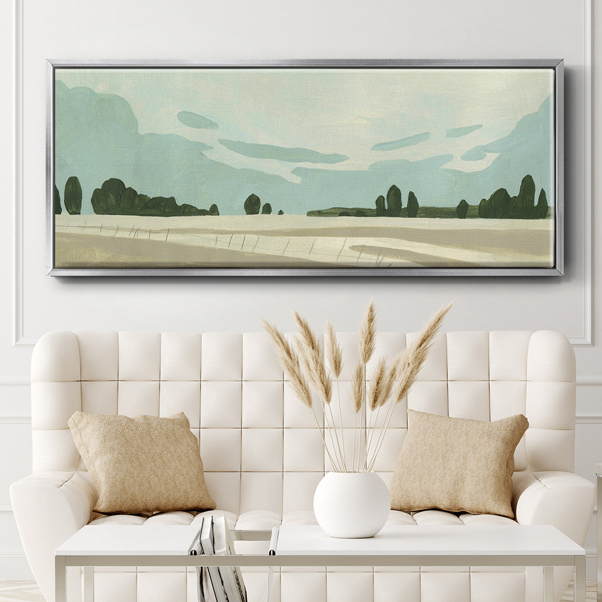 Farmland Study III - Floater Framed Canvas Print