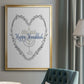 Hanukkah Heart - Modern Framed Canvas Print
