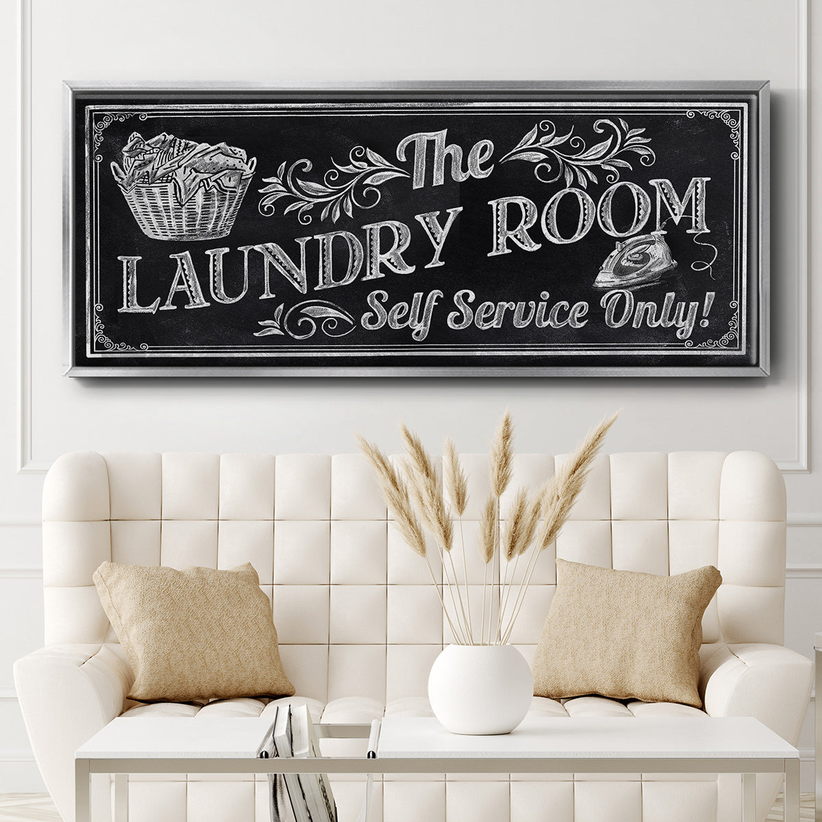 Self Service - Floater Framed Canvas Print