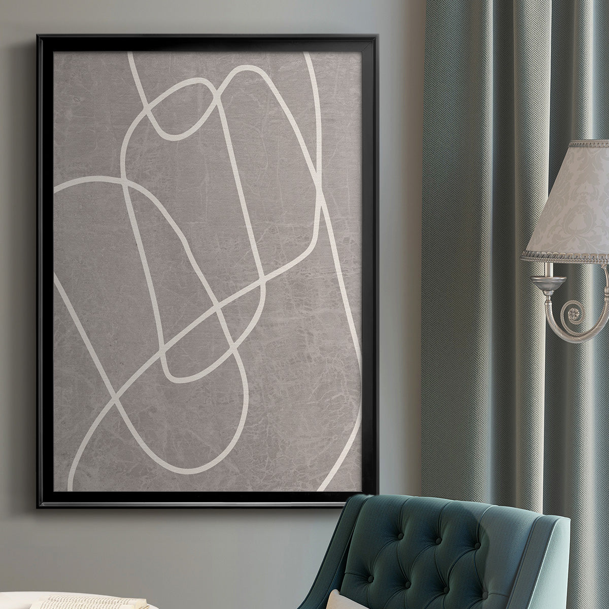 Fissures II - Modern Framed Canvas Print
