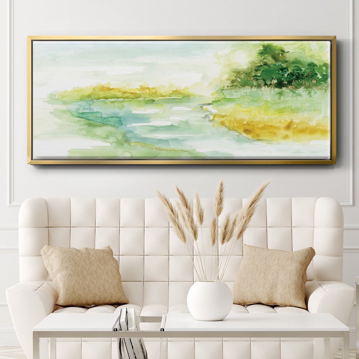 Dreamy Inlet - Floater Framed Canvas Print