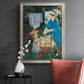 Intimate domestic genre scene by Édouard Manet in an ornate champagne frame displayed in a dark-toned interior setting.