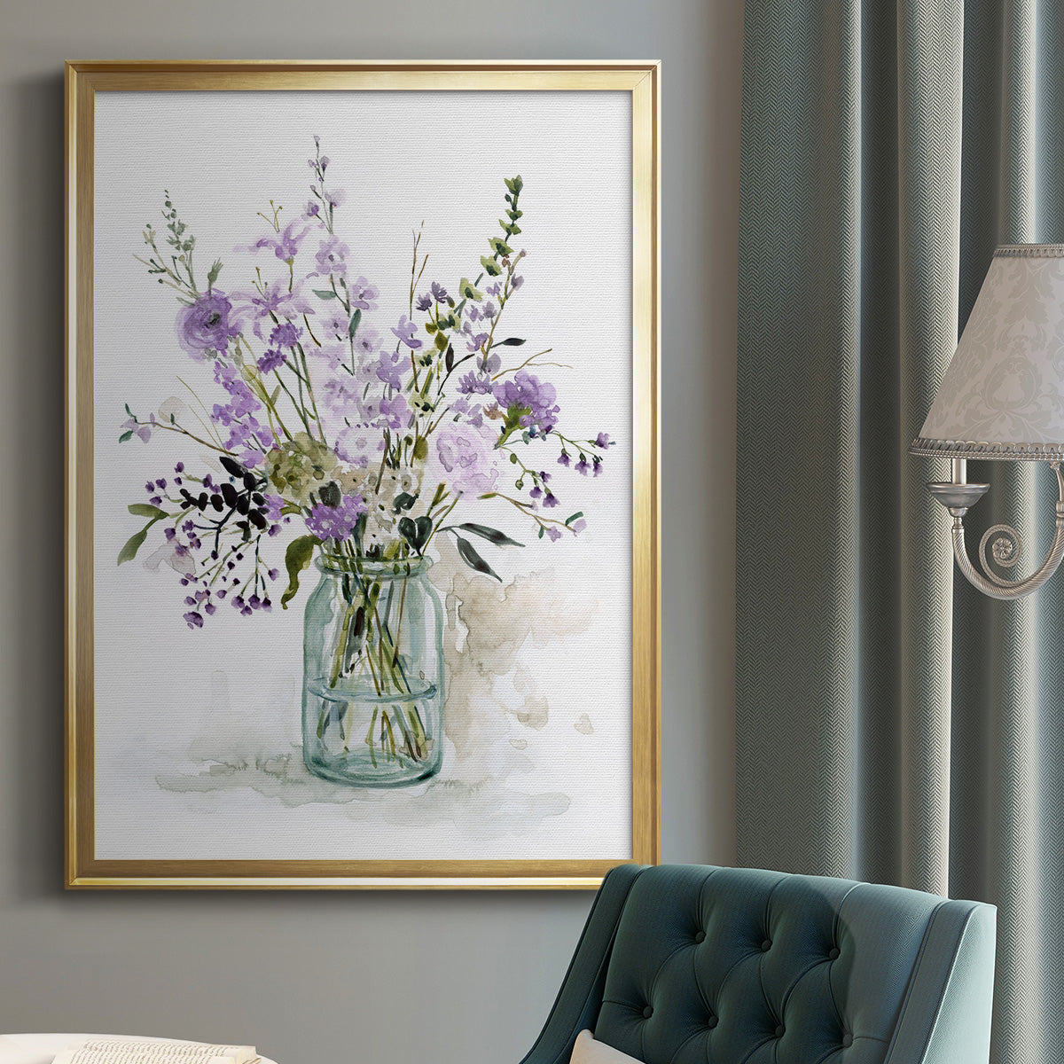 Purple Passion II - Modern Framed Canvas Print