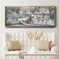 Village Sleigh Ride - Floater Framed Canvas Print