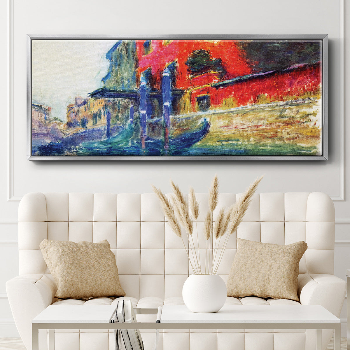The Red House, 1908 - Floater Framed Canvas Print