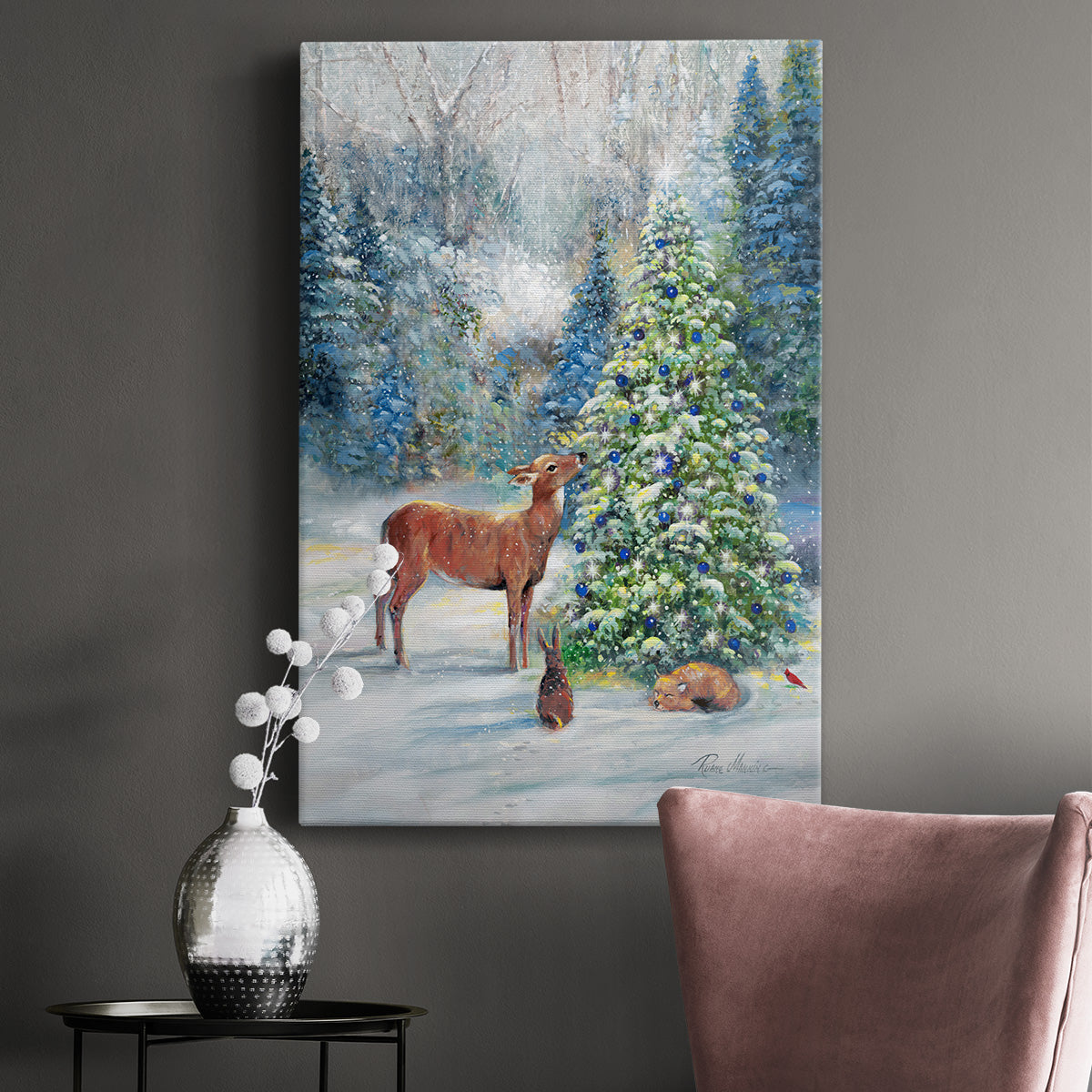 Winter Gathering Premium Gallery Wrapped Canvas - Ready to Hang