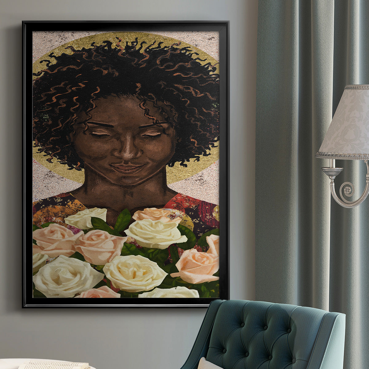 Meditation I - Modern Framed Canvas Print