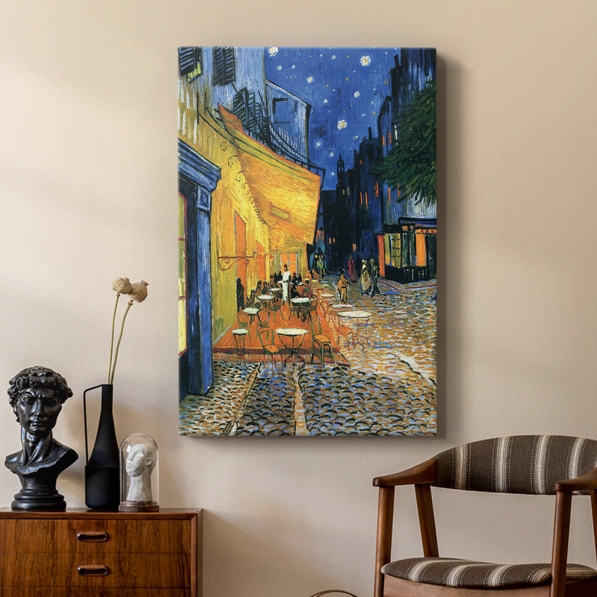 Café Terrace at Night - Canvas Art Print